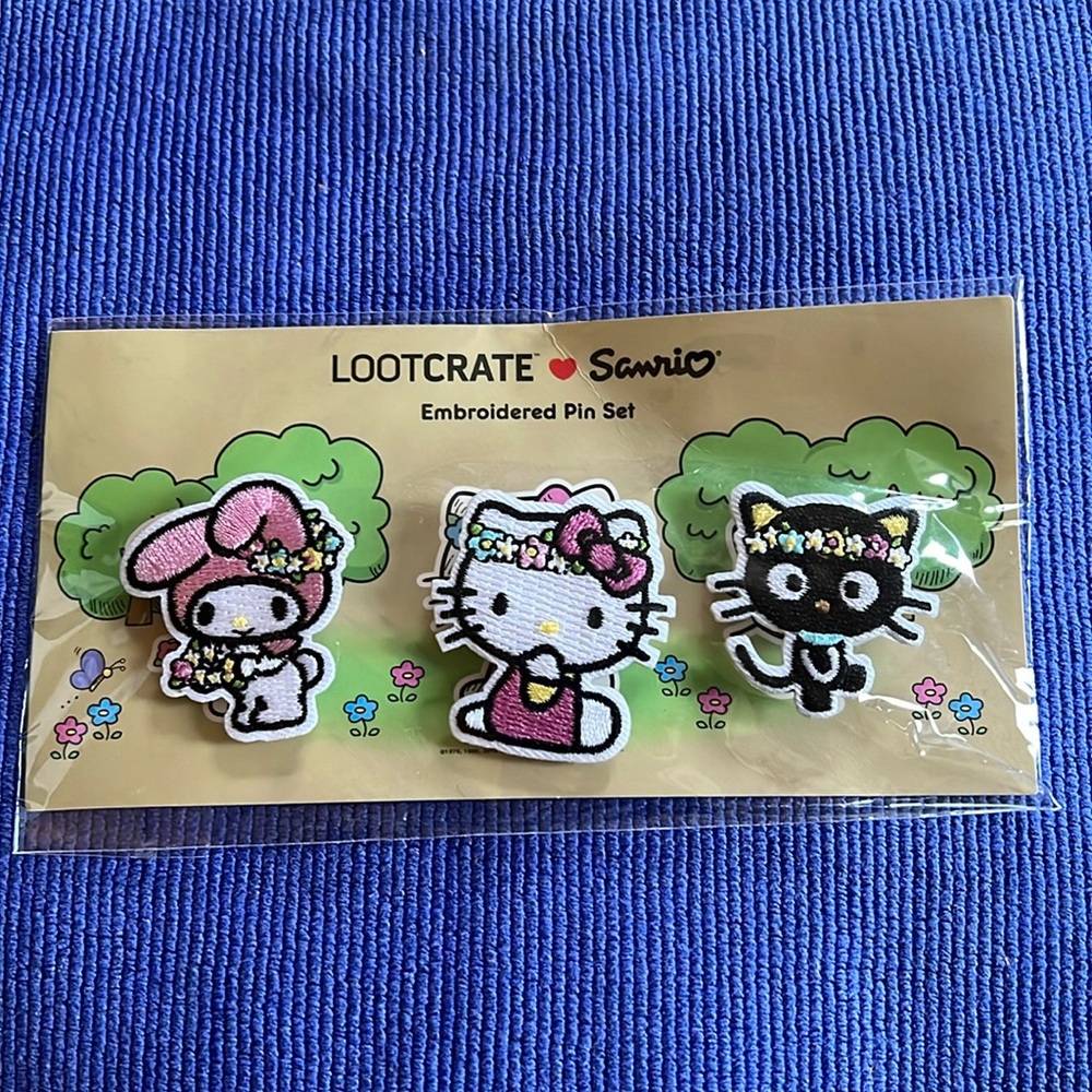 Lootcrate Sanrio Embroidered Pin Set
